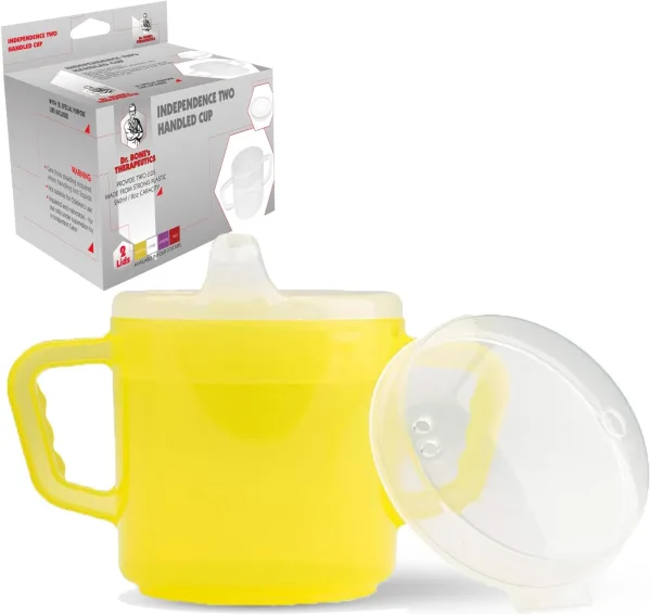 Compact 240ml Adult Sippy Cup with Dual Handles - Ideal for Limited Mobility, Handicapped, and Elderly Care - Assistive Sip Cups Cups for Elderly Care Drinking Mug/Drinking Cup/Non Spill Cup