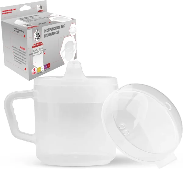 Compact 240ml Adult Sippy Cup with Dual Handles - Ideal for Limited Mobility, Handicapped, and Elderly Care - Assistive Sip Cups Cups for Elderly Care Drinking Mug/Drinking Cup/Non Spill Cup