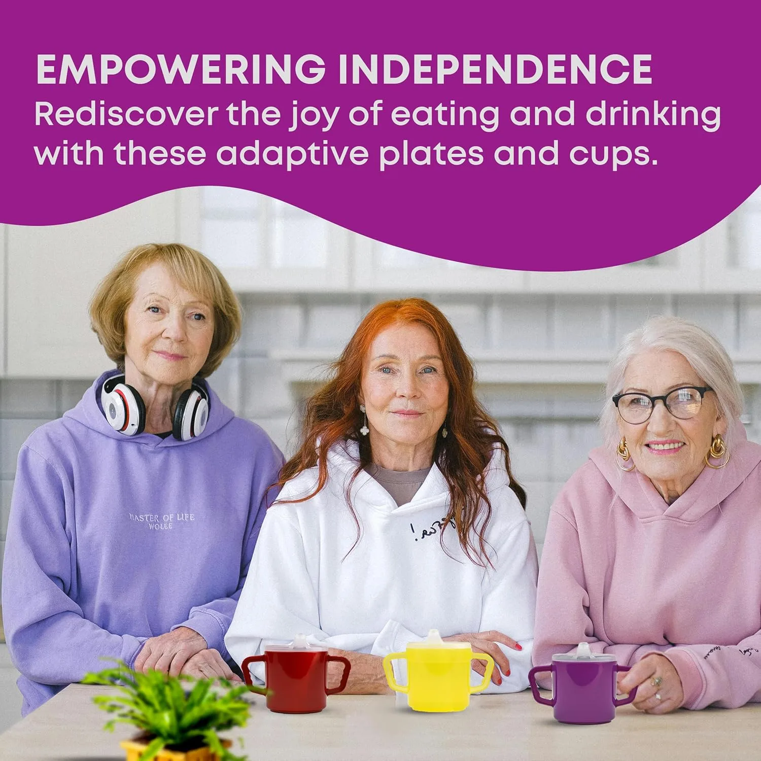 Compact 240ml Adult Sippy Cup with Dual Handles - Ideal for Limited Mobility, Handicapped, and Elderly Care - Assistive Sip Cups Cups for Elderly Care Drinking Mug/Drinking Cup/Non Spill Cup