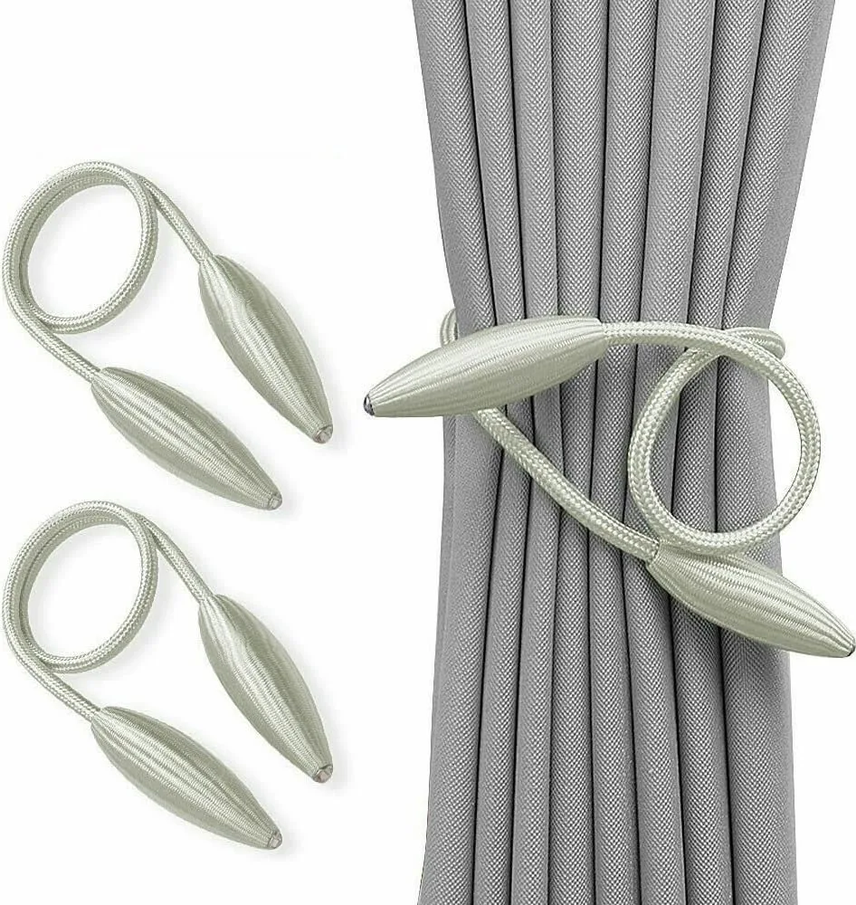 Pair of Twist Curtain Tie Backs Holdbacks Curtains & Voiles Curtain holdbacks Clips Buckles Durable Holdbacks Home Decorative Home Accessories Holdbacks Flower Bud - Not Magnetic Clip (Orange)