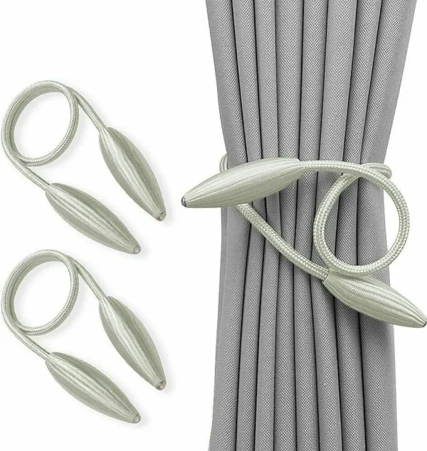 Pair of Twist Curtain Tie Backs Holdbacks Curtains & Voiles Curtain holdbacks Clips Buckles Durable Holdbacks Home Decorative Home Accessories Holdbacks Flower Bud - Not Magnetic Clip (Orange)